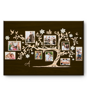 Family Tree - Personalized Family Tree With Photos Canvas Poster Gift