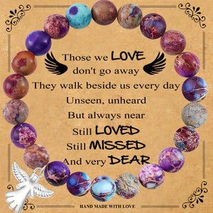 Guardian Angel Gift, Little Hug from Heaven Natural Stone Angel Bracelet