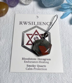 Natural crystal pendant-hexagon star crystal ornament