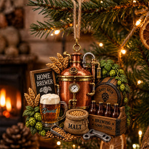 Personalized Beer Christmas Ornament Gift for Home Brewer
