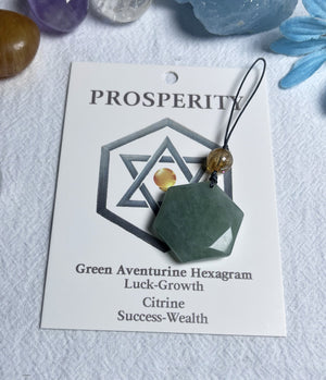 Natural crystal pendant-hexagon star crystal ornament