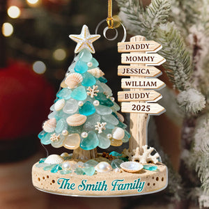 Seaside Christmas Harmony - Personalized 1-Layer Acrylic Ornament