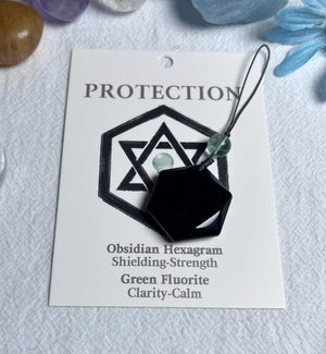 Natural crystal pendant-hexagon star crystal ornament