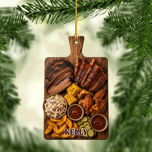 World Cuisine Platter Ornament โ Personalized Christmas Tree Hanging Decoration Gift For Foodie