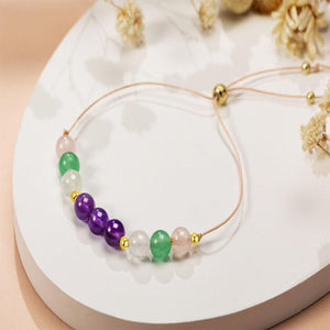 Crystal bracelet Healthy pregnancy, support, expectant mother gift, rose quartz bracelet