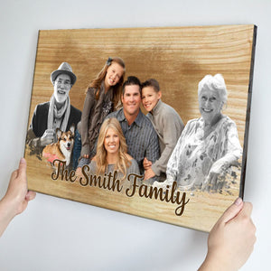 Add Deceased Love One To Photo, Custom Combine Photos Canvas