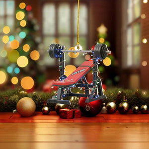 Personalized Weight Bench Christmas Ornament