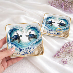 You And Me And The Sea Personalized Ceramic Dish