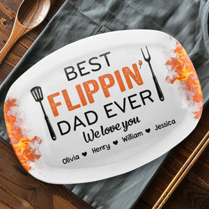 Best Flippin’ Dad Ever - Family Personalized Custom Platter