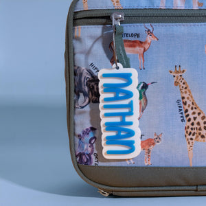 Name Tag for Backpack, Acrylic Keychain, Personalized Gift for Kids Boys