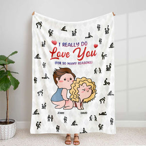 I Really Do Love You - Personalized Couple Blanket