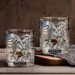 Alphabet Initial For Whiskey Lovers - Personalized Whiskey Glass
