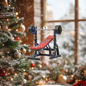 Personalized Weight Bench Christmas Ornament