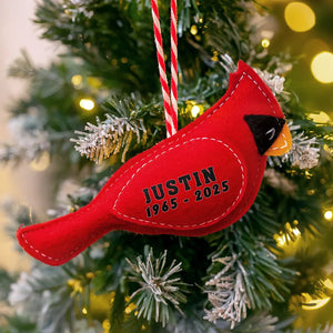 Cardinal Angels Appear I'm Always With You - Memorial Personalized Wool Felt Ornament