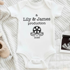 A Mom Dad Production Personalized Baby Onesie Gift for Parents Baby Onesie with Custom Parents Name