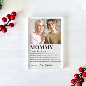 Personalized Mom Definition Acrylic Plaque Mother’s Day Gift For Mom