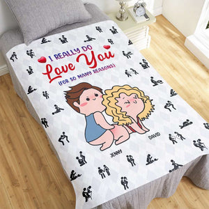 I Really Do Love You - Personalized Couple Blanket