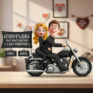 Biker Couple Personalized Acrylic Plaque Gifts For Couple