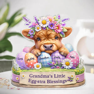 Grandma’s Little Egg-stra Blessings - Personalized Acrylic Plaque