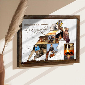 Personalized Barrel Racing Photo Collage Poster