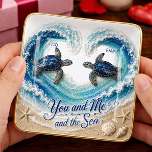 You And Me And The Sea Personalized Ceramic Dish
