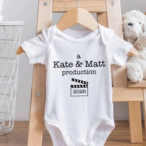 A Mom Dad Production Personalized Baby Onesie Gift for Parents Baby Onesie with Custom Parents Name