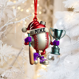 Baseball Champion Christmas Personalized Ornament