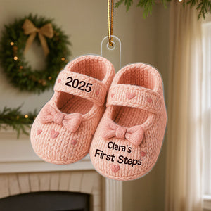 Baby's First Christmas & First Steps - Personalized Acrylic Keepsake Ornament