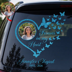 Memorial Gift For Loss Of Loved One โ Personalized Decal "Forever In My Heart"