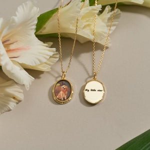 Custom Locket Necklace with Photo, Personalized Photo Pendant, Memorial Jewelry