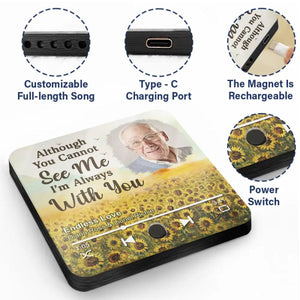 My Mind Still Talks To You Memorial - Personalized Music Fridge Magnet