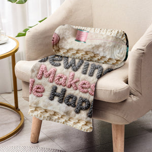 Sewing Makes Me Happy - Personalized Sewing Blanket