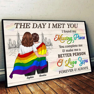 Pride Month LGBT Couple The Day I Met You Personalized Poster/Canvas