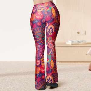 Retro Pattern - Personalized Flare Leggings