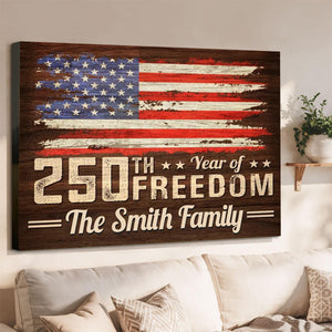 Independence Day Gift – Personalized 250 Anniversary USA Canvas Print