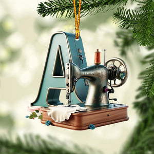 Beautiful Sewing Letter Ornament - Personalized Sewing Ornament