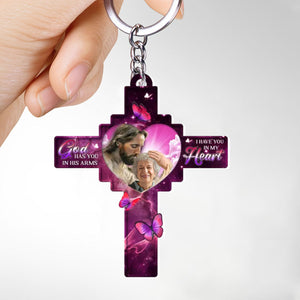 God Had You In His Arms - Memorial Personalized Acrylic Keychain