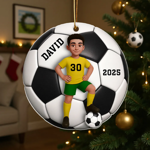 Soccer Girl Boy - Personalized Acrylic Ornament Christmas Gift For Daughter, Gift For Son