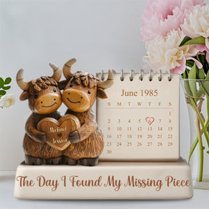 The Day I Found My Missing Piece - Personalized Couple Custom Shaped Acrylic Plaque