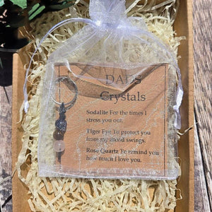 DADS Crystal Keyring, Cute Fathers Day Gift For Dad