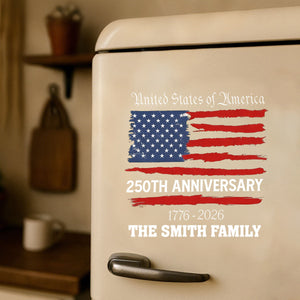 USA 250th Anniversary Personalized Family Name Decal Sticker
