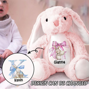 Easter Joy And Blessings From Above - Family Personalized Easter Bunny Plush - Easter Gift For Family Members