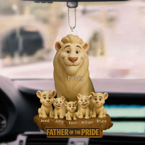 Lion Dad Of The Pride Acrylic Ornament - Personalized Gift For Father