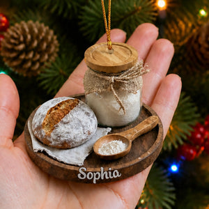 Personalized Christmas Ornament – Sourdough Starter Design | A Thoughtful Baking Gift For Bakers And Kitchen Enthusiasts