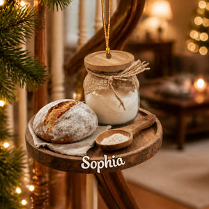Personalized Christmas Ornament – Sourdough Starter Design | A Thoughtful Baking Gift For Bakers And Kitchen Enthusiasts