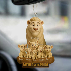 Lion Dad Of The Pride Acrylic Ornament - Personalized Gift For Father