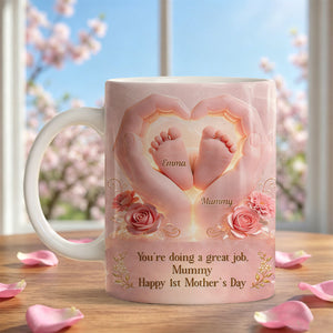Personalized 1st Mother's Day Mug โ "Happy 1st Mother's Day" For Mum From Baby