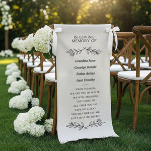 Personalized Wedding Welcome Sign โ Custom Fabric Banner for Weddings, Bridal Showers & Special Events