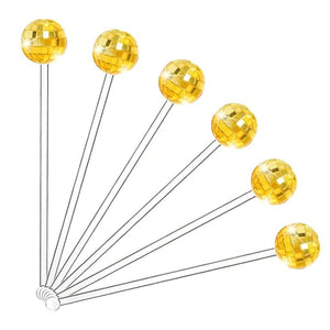 Disco Ball Drink Stirrers Party Decorations