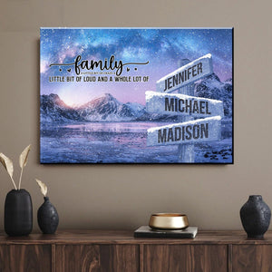 Personalized Milky Way Color Family a Little Bit of Crazy Multi-Names Poster